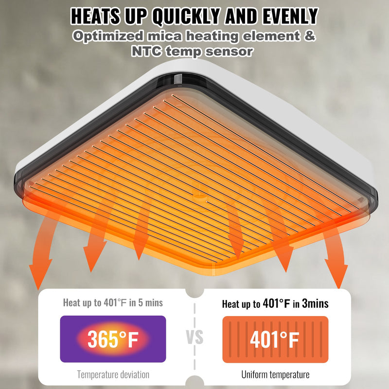 VEVOR 18x15 cm Portatīvā Termoprese, Vienkārša Sublimācijas Pārneses Iekārta DIY Projektiem