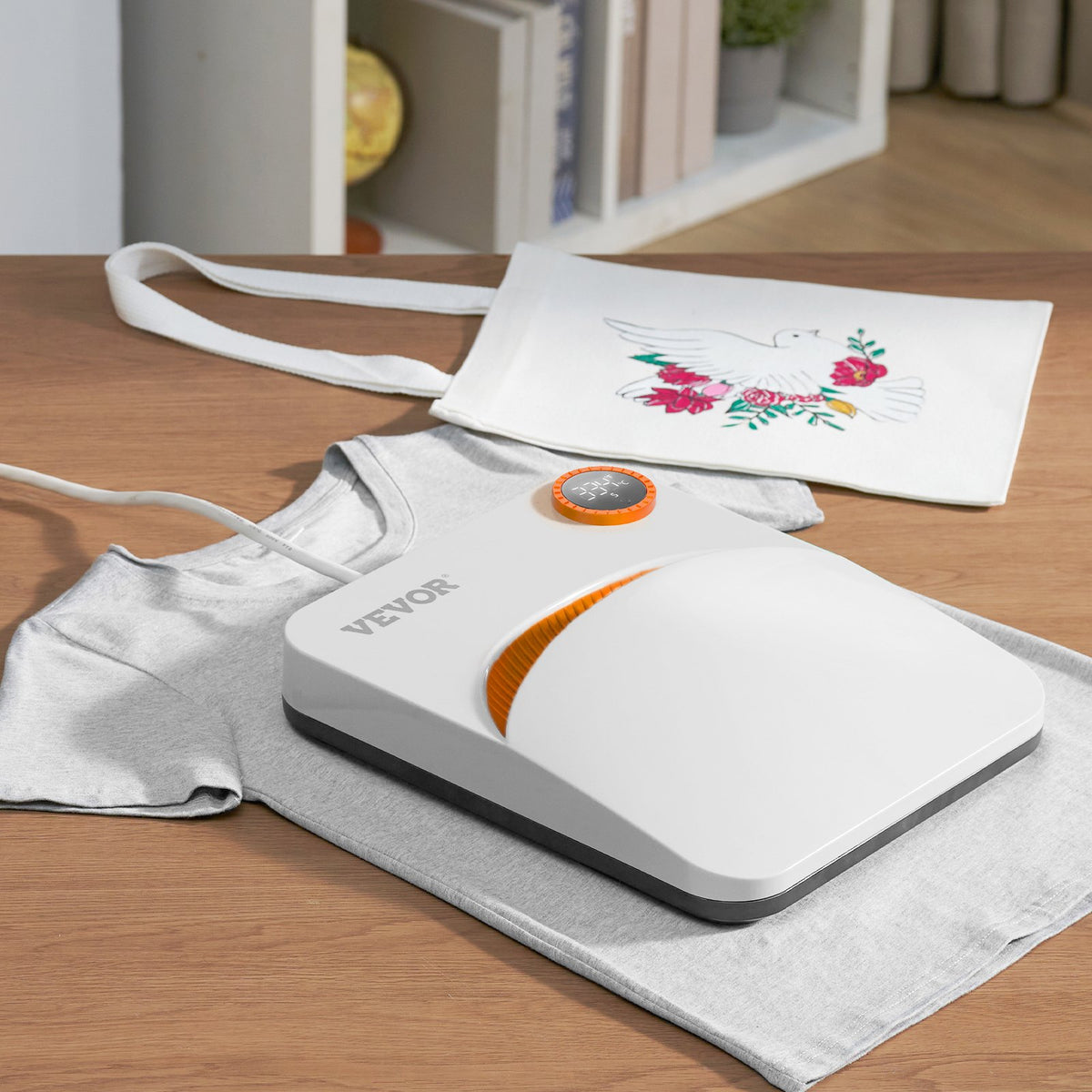 VEVOR Portable Lightweight Heat Press 30 × 25 cm, for T-Shirts