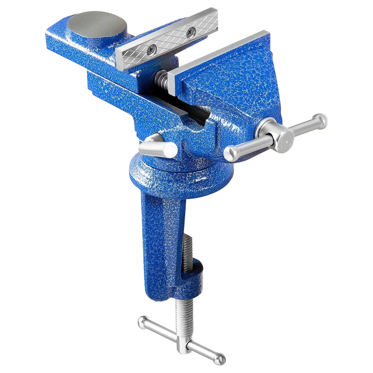 VEVOR Bench Vise 76 mm with 360° Rotating Base and Quick Clamp, Cast Iron
