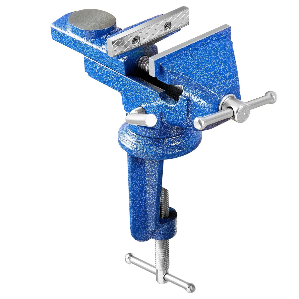 VEVOR Bench Vise 76 mm with 360° Rotating Base and Quick Clamp, Cast Iron