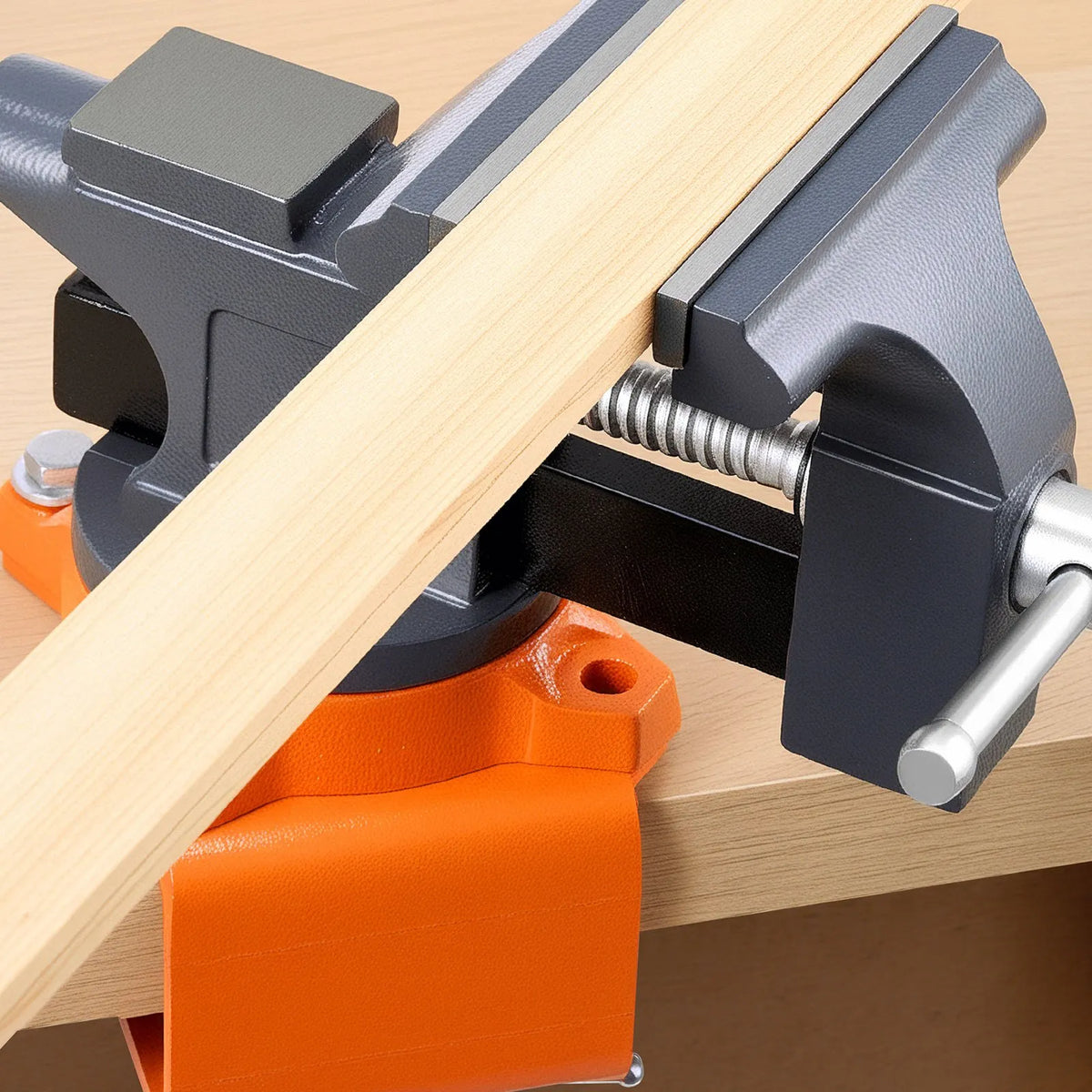 VEVOR Bench Vise 114 mm with 270° Swivel Base and Quick Release, Cast Iron, Pipe Jaws