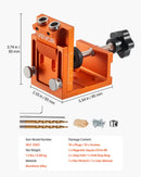 VEVOR kabatas savienojumu urbšanas šablona komplekts, regulējams 12–48 mm, pocket hole sistēma ar pakāpju urbi, sešstūra atslēgu, urbja dziļuma gredzenu, kvadrātveida uzgali, aizbāžņiem un skrūvēm, pastiprināts metāla rāmis kokapstrādei