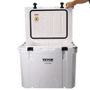 43 LVEVOR termoizolēts pārnēsājams dzesētājs, ietilpība 45 bundžas, cietais ledus konteiners ar izturīgu rokturi, piemērots kempingam, pludmalei, piknikam, ceļojumiem un āra aktivitātēm, ledus noturība līdz 6 dienām