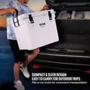 43 LVEVOR termoizolēts pārnēsājams dzesētājs, ietilpība 45 bundžas, cietais ledus konteiners ar izturīgu rokturi, piemērots kempingam, pludmalei, piknikam, ceļojumiem un āra aktivitātēm, ledus noturība līdz 6 dienām