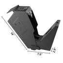 VEVOR pistoles seifs ar pirkstu nospiedumu sensoru – ātras piekļuves drošības kastīte ar atslēgu, slēdzeni un ieroča turētāju