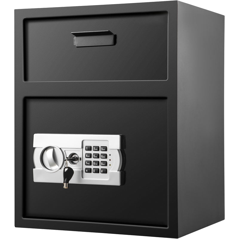VEVOR digitālais depozīta seifs ar elektronisko koda slēdzeni, depozīta atvilktni un divām avārijas atslēgām – oglekļa tērauda seifs restorāniem, mājai, viesnīcai un birojam