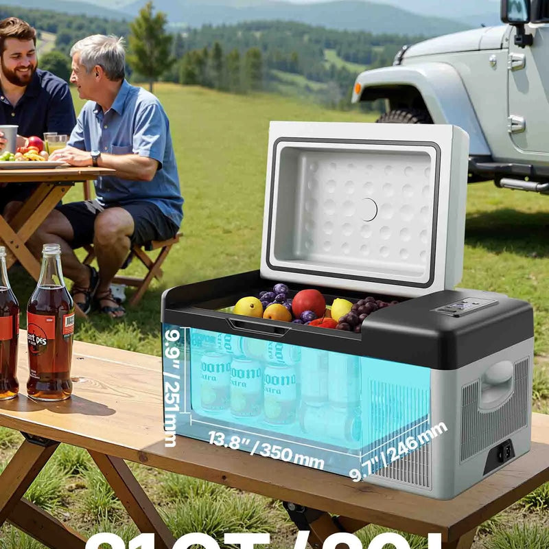 20 L VEVOR portatīvais automašīnas kompresordzēsētājs–saldētava automašīnām, kravas auto, kemperiem, laivām un mājai, mini elektriskais ledusskapis ceļošanai, makšķerēšanai un āra aktivitātēm
