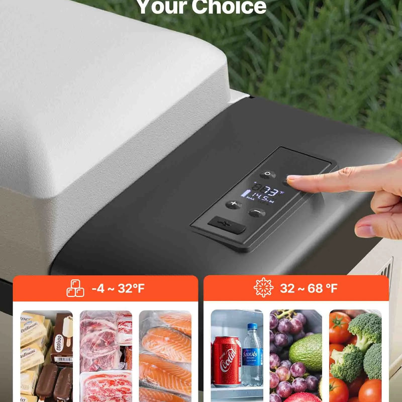 20 L VEVOR portatīvais automašīnas kompresordzēsētājs–saldētava automašīnām, kravas auto, kemperiem, laivām un mājai, mini elektriskais ledusskapis ceļošanai, makšķerēšanai un āra aktivitātēm