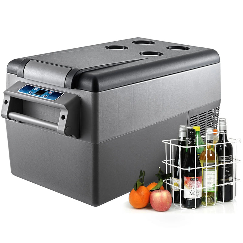 35L VEVOR automašīnas ledusskapis/saldētava, ideāls risinājums automašīnām, kravas automašīnām, treileriem, laivām, kā arī lietošanai mājās vai āra aktivitātēs, piemēram, ceļojumos, makšķerēšanā un kempingā.
