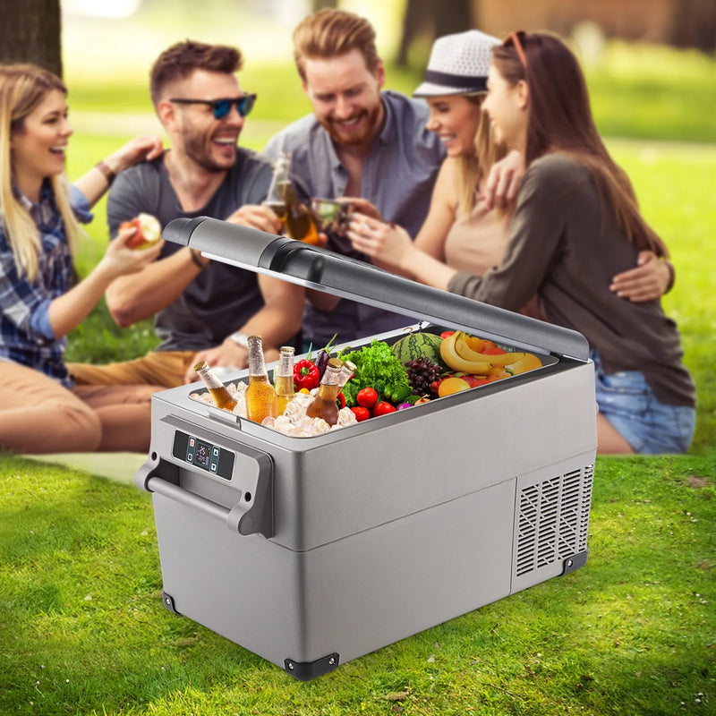 35L VEVOR automašīnas ledusskapis/saldētava, ideāls risinājums automašīnām, kravas automašīnām, treileriem, laivām, kā arī lietošanai mājās vai āra aktivitātēs, piemēram, ceļojumos, makšķerēšanā un kempingā.