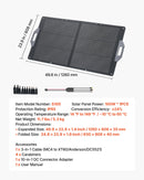 VEVOR 100 W salokāms saules panelis, augstas efektivitātes monokristālisks pārnēsājams lādētājs ar MC4, USB-A, USB-C un DC pieslēgvietām, IP65 ūdensizturīgs, paredzēts elektrostacijām, kempingam un pārgājieniem