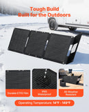 VEVOR 30 W salokāms saules paneļu lādētājs, 16BB N-tipa monokristālisks saules panelis ar 24 % efektivitāti, īpaši viegls un pārnēsājams, ar USB-A, USB-A (QC 3.0) un USB-C pieslēgvietām kempingam, pārgājieniem, tālruņiem un planšetēm