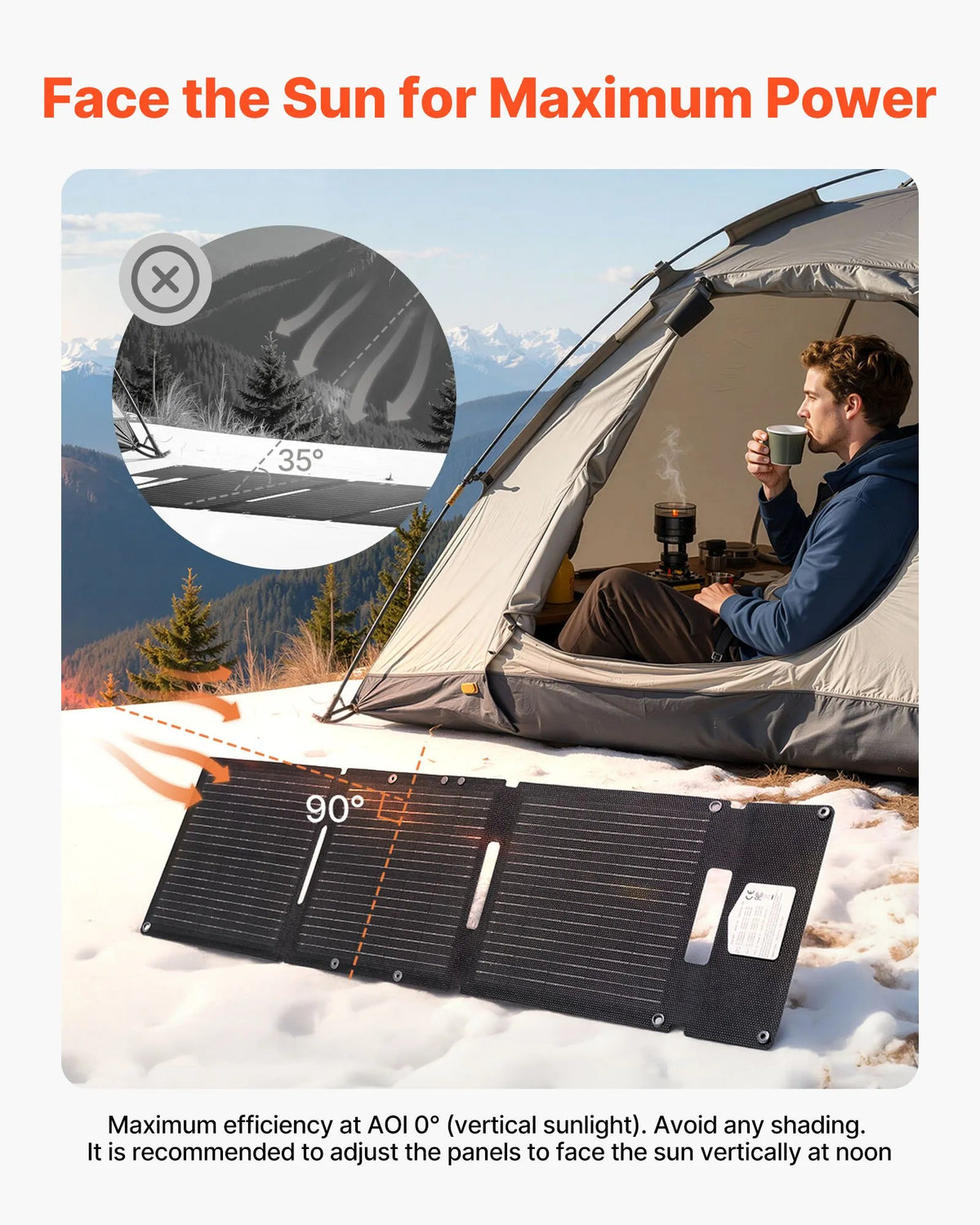 VEVOR Saules panelis 30W salokāms — USB-A/USB-C