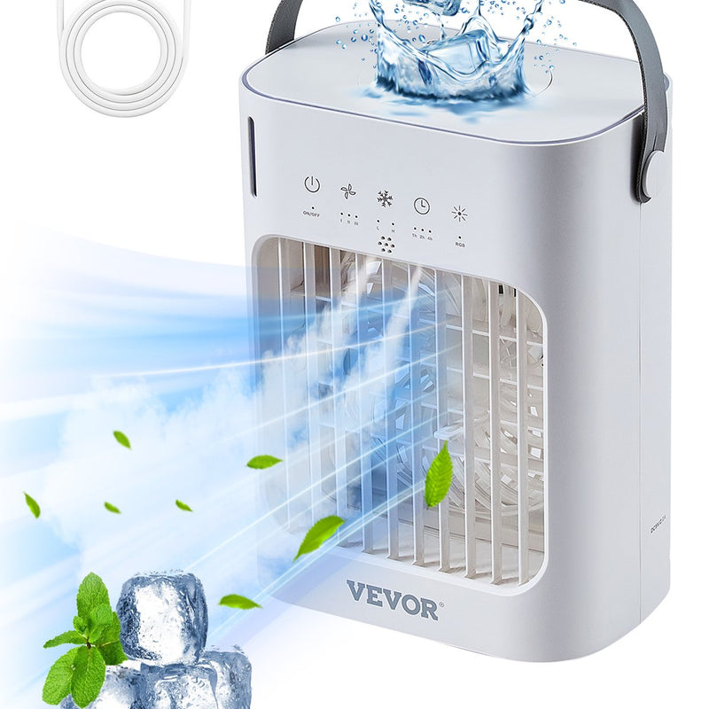 VEVOR portatīvais gaisa kondicionieris 4-in-1 iztvaikošanas gaisa dzesētājs ar 700 ml ūdens tvertni