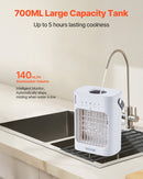 VEVOR portatīvais gaisa kondicionieris 4-in-1 iztvaikošanas gaisa dzesētājs ar 700 ml ūdens tvertni