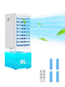 VEVOR iztvaikošanas gaisa dzesētājs 9L, 550 CFM, ar 2 ledus kastēm