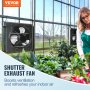 VEVOR Aizvaru Izplūdes Ventilators, Veikala Izplūdes Ventilators 406 mm Ar Tālvadības Kontroli, Sienā Uzstādāms EC