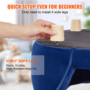 VEVOR mājdzīvnieku dīvāns vidēja izmēra suņiem un kaķiem, mīksts samta, ar 37 kg slodzes izturību, tumši zils