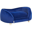 VEVOR mājdzīvnieku dīvāns vidēja izmēra suņiem un kaķiem, mīksts samta, ar 37 kg slodzes izturību, tumši zils