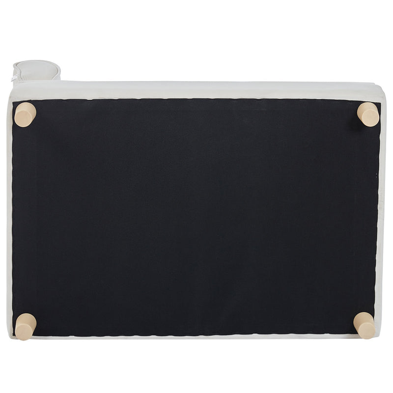 VEVOR mājdzīvnieku dīvāns, dīvāns lieliem suņiem un kaķiem, mīksts samta suņu dīvāns, kravnesība līdz 50 kg, kaķu dīvāns, balts