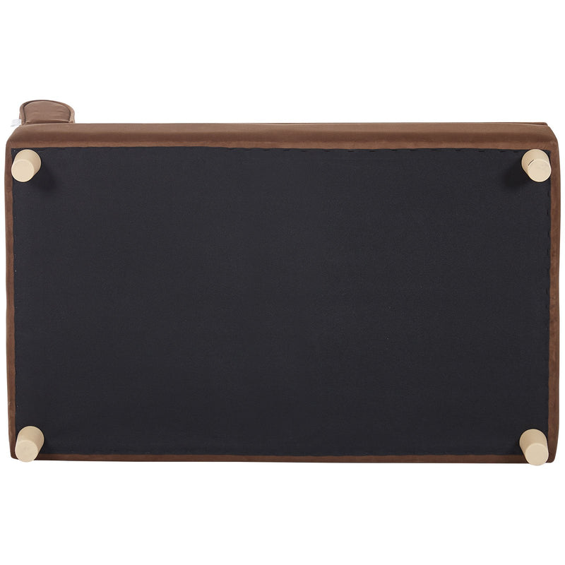 VEVOR samta dzīvnieku dīvāns lieliem suņiem un kaķiem, tumši brūns, 102×58×33 cm, 50 kg noslodze