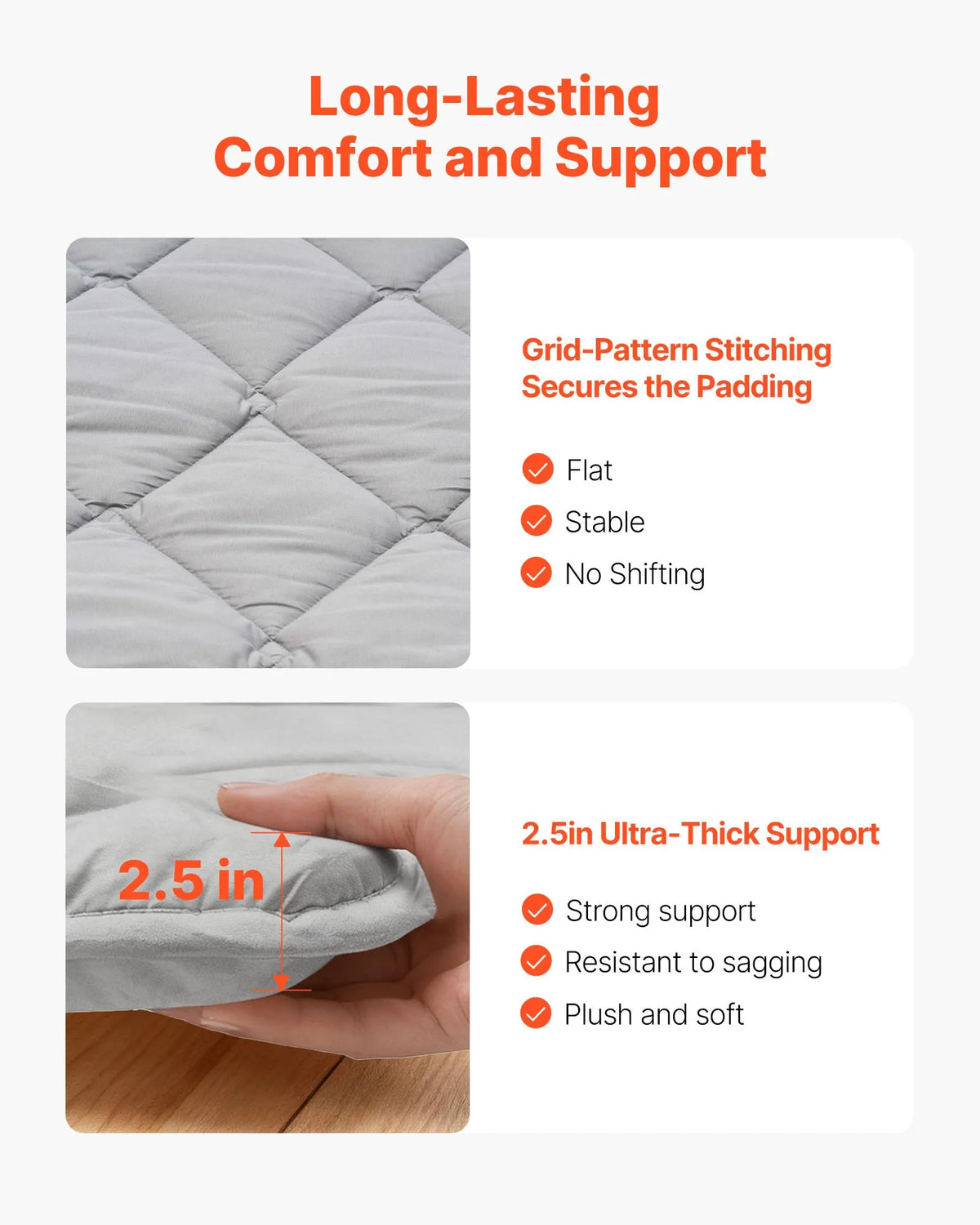 VEVOR salokāms japāņu tatami futona matracis Twin izmērs 2032 x 991 x 63,5 mm pelēkā krāsā ar uzglabāšanas somu un stiprinājumiem, 9 slāņu grīdas matracis gulēšanai, meditācijai un jogai - ZEMLETES.LV