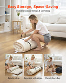 VEVOR japāņu tatami matracis 2032 × 991 × 63,5 mm, salokāms futona matracis ar uzglabāšanas somu un stiprinājumu, 9 slāņu grīdas matracis gulēšanai, kopmītnei, meditācijai un jogai, balts - ZEMLETES.LV