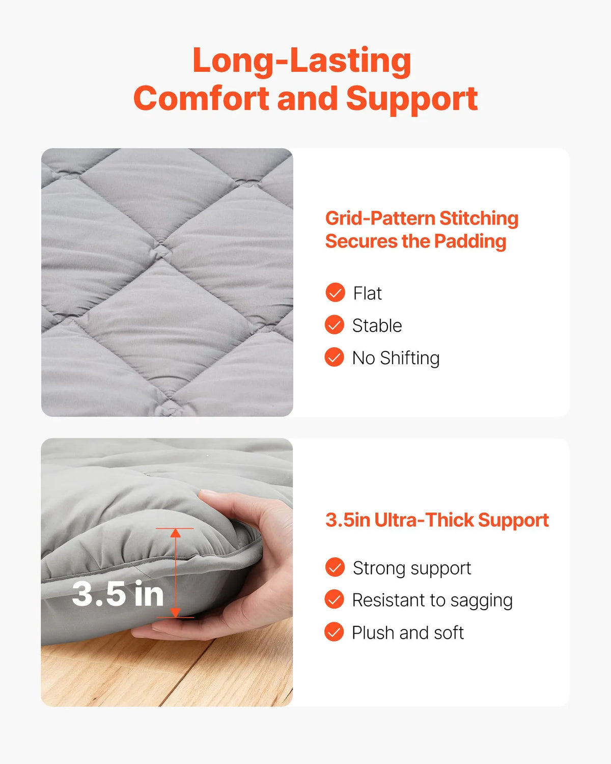 VEVOR salokāms japāņu tatami futona matracis Twin izmērs 2032 x 991 x 89 mm pelēkā krāsā ar uzglabāšanas somu un stiprinājumiem, 9 slāņu grīdas matracis gulēšanai, meditācijai un jogai - ZEMLETES.LV