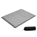 VEVOR salokāms japāņu tatami futona matracis Queen izmērs 2032 x 1524 x 89 mm pelēkā krāsā ar uzglabāšanas somu un stiprinājumiem, 9 slāņu grīdas matracis gulēšanai, meditācijai un jogai - ZEMLETES.LV