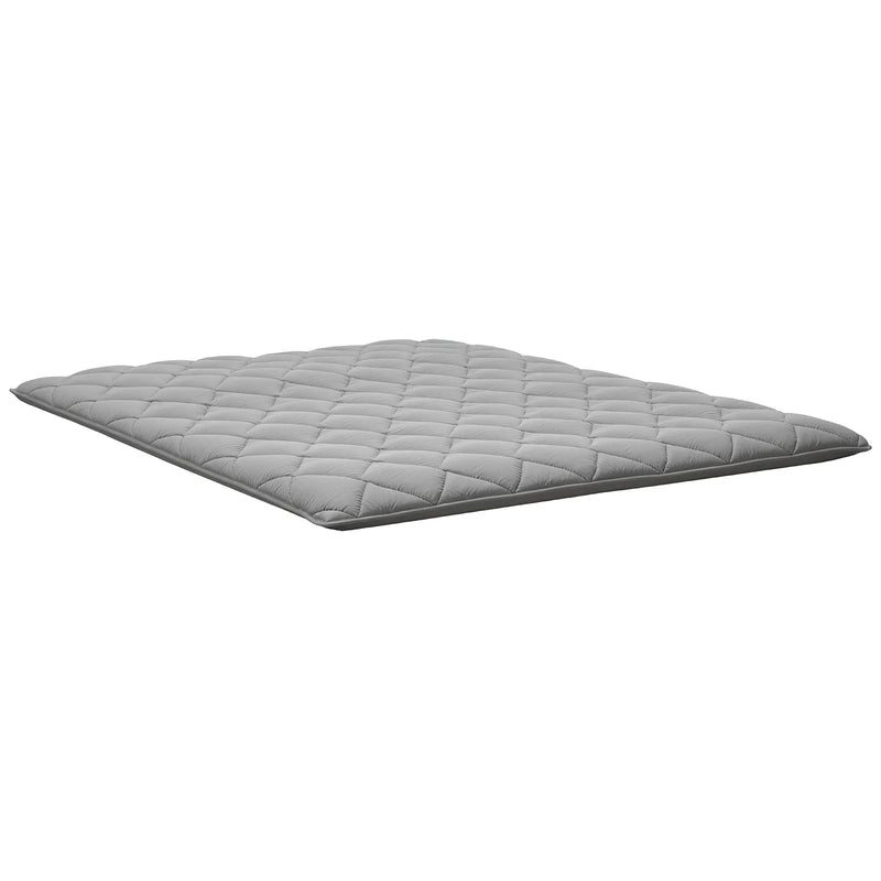 VEVOR salokāms japāņu tatami futona matracis Queen izmērs 2032 x 1524 x 89 mm pelēkā krāsā ar uzglabāšanas somu un stiprinājumiem, 9 slāņu grīdas matracis gulēšanai, meditācijai un jogai - ZEMLETES.LV