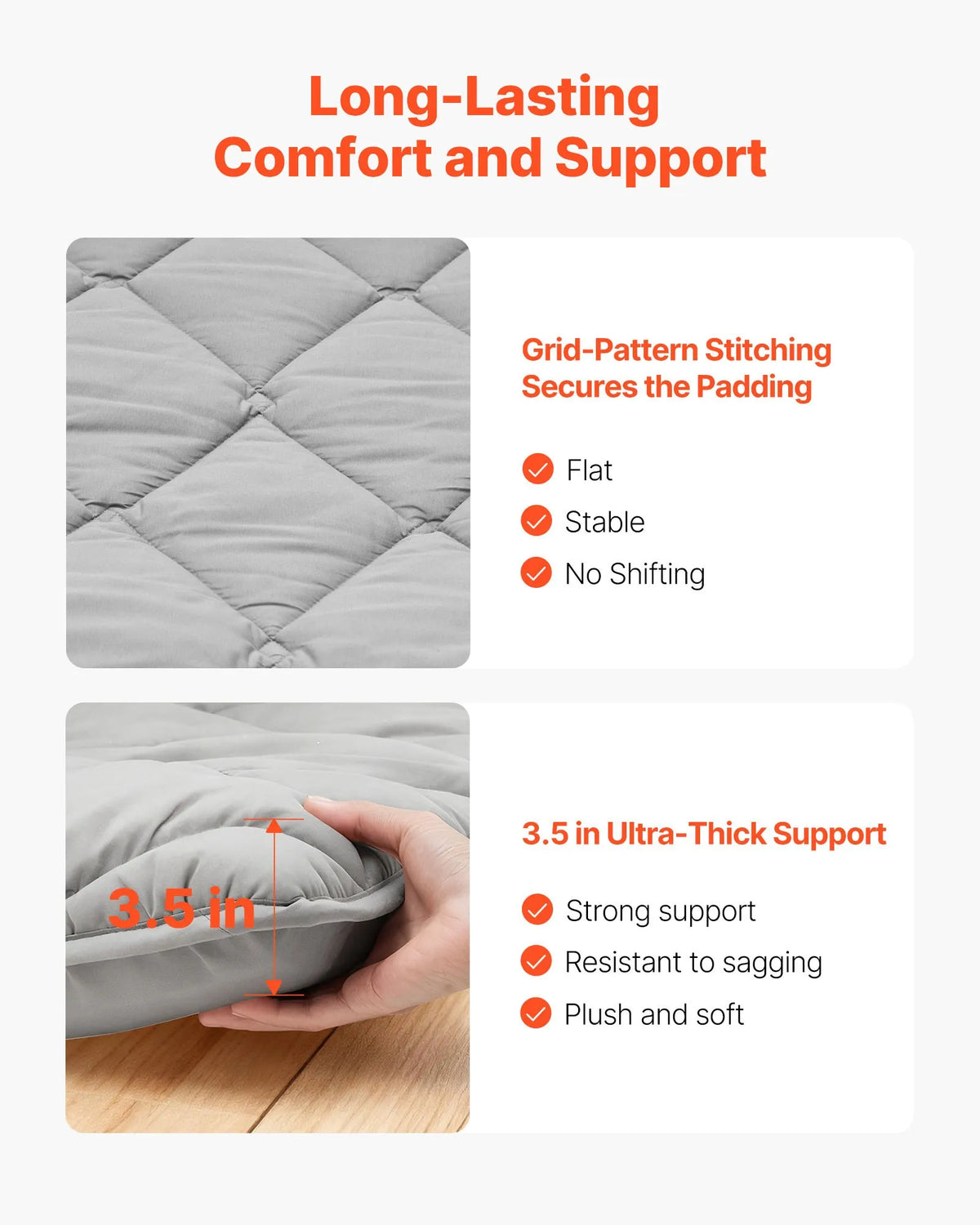 VEVOR salokāms japāņu tatami futona matracis Queen izmērs 2032 x 1524 x 89 mm pelēkā krāsā ar uzglabāšanas somu un stiprinājumiem, 9 slāņu grīdas matracis gulēšanai, meditācijai un jogai - ZEMLETES.LV