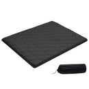 VEVOR japāņu tatami matracis 2032 × 1524 × 89 mm, salokāms futona matracis ar uzglabāšanas somu un stiprinājumu, 9 slāņu grīdas matracis gulēšanai, kopmītnei, meditācijai un jogai, melns - ZEMLETES.LV