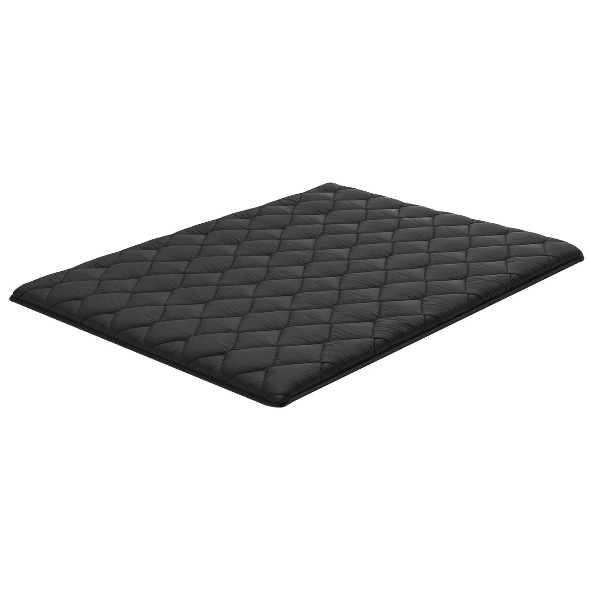 VEVOR japāņu tatami matracis 2032 × 1524 × 89 mm, salokāms futona matracis ar uzglabāšanas somu un stiprinājumu, 9 slāņu grīdas matracis gulēšanai, kopmītnei, meditācijai un jogai, melns - ZEMLETES.LV