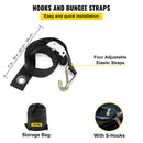 Kravas nodalījuma tīkls ar krustenisku siksnu pastiprinājumu un D-gredzenu āķiem