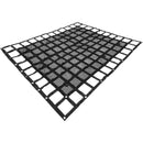 Kravas automašīnas kravas tīkls 2,44 x 2,04 m ar sprūdrata sprādzēm un S-veida āķiem, paredzēts pikapa kravas kastēm, kravnesība līdz 500 kg