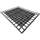 Kravas automašīnas kravas tīkls 2,44 x 2,04 m ar sprūdrata sprādzēm un S-veida āķiem, paredzēts pikapa kravas kastēm, kravnesība līdz 500 kg