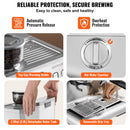 VEVOR эспрессо-машина с ароматом кофе – 15 бар Полуавтоматическая эспрессо-машина kafijas mašina 