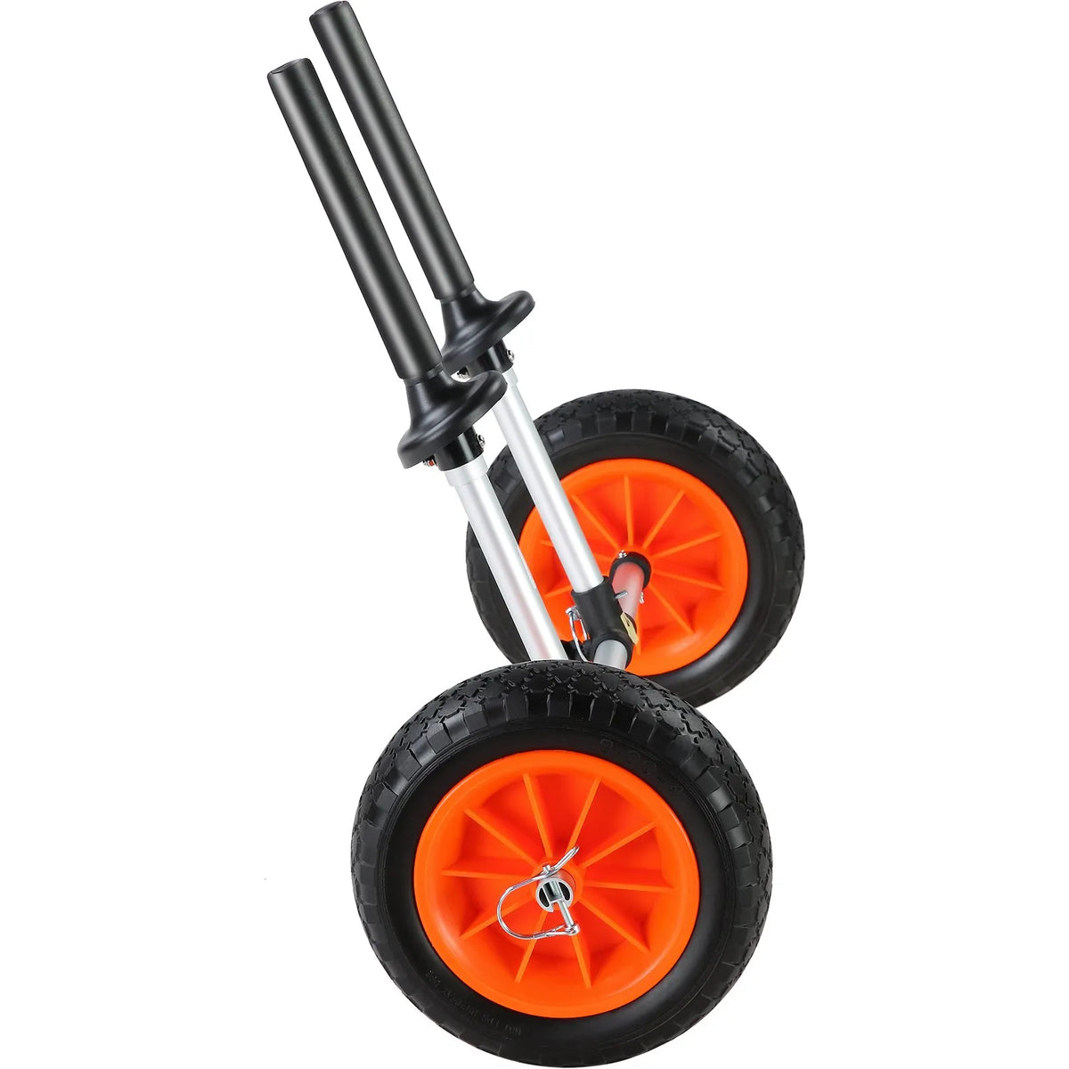 VEVOR Heavy-Duty Kayak Cart, 127 kg Load Capacity, Removable, with 254 mm Solid Tyres, Adjustable Width and Top Foam Protection, Suitable for Kayaks with Drain Holes 2.54 mm and Larger