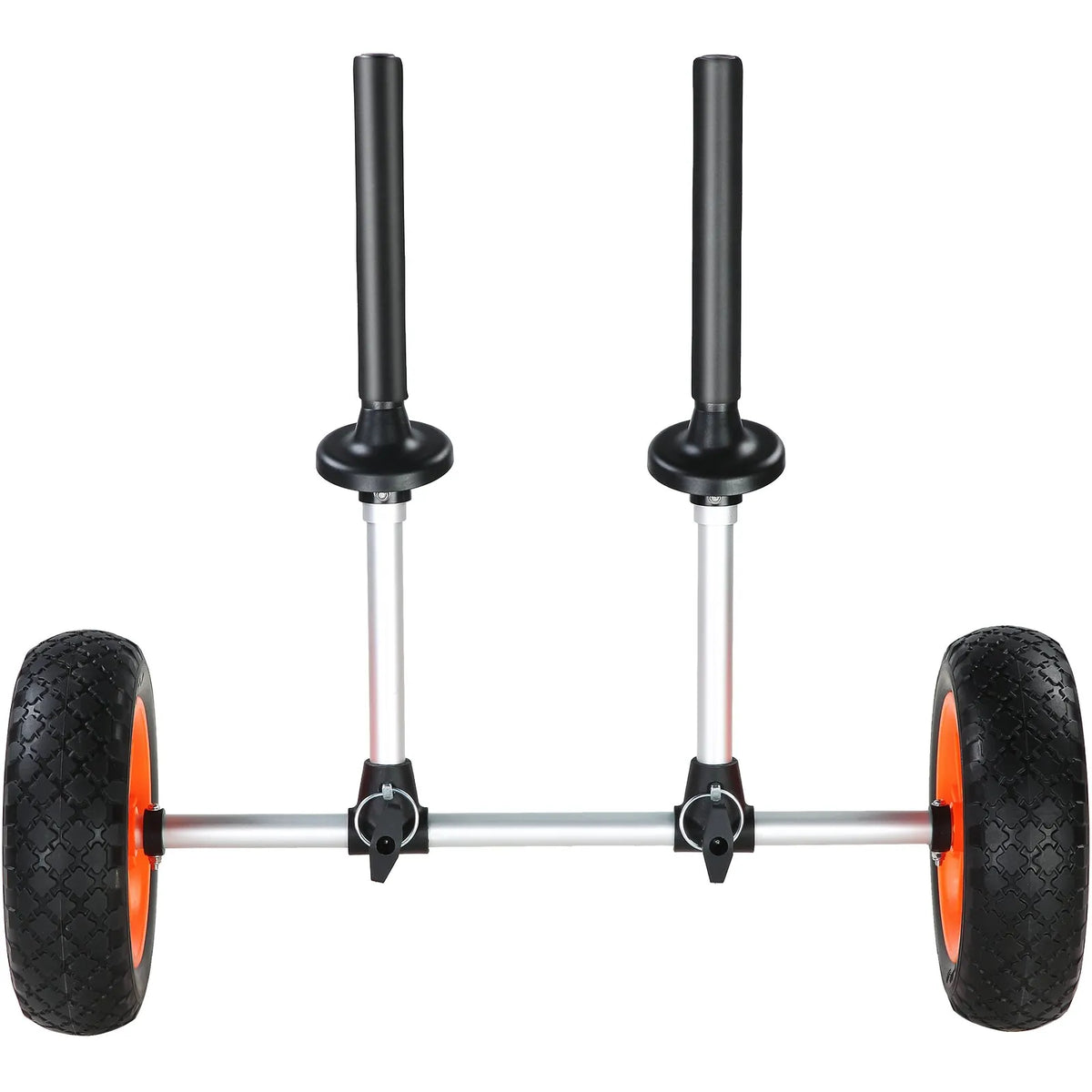 VEVOR Heavy-Duty Kayak Cart, 127 kg Load Capacity, Removable, with 254 mm Solid Tyres, Adjustable Width and Top Foam Protection, Suitable for Kayaks with Drain Holes 2.54 mm and Larger