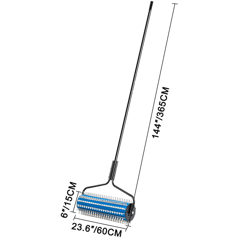 VEVOR rullīšu nezāļu grābeklis, 3,66 m ezera nezāļu griezējs ar pagarināmu kātu un virvi