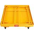 VEVOR drošības platforma iekrāvējam, 544,3 kg kravnesība, 91,4 x 91,4 cm salokāma darba platforma ar bloķējamiem grozāmiem riteņiem, drenāžas atveri un drošības ķēdi, paredzēta 1–2 personām darbam augstumā