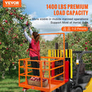 VEVOR iekrāvēja drošības darba platforma 109 × 114,3 cm ar riteņiem, kravnesība 635 kg, darbam augstumā