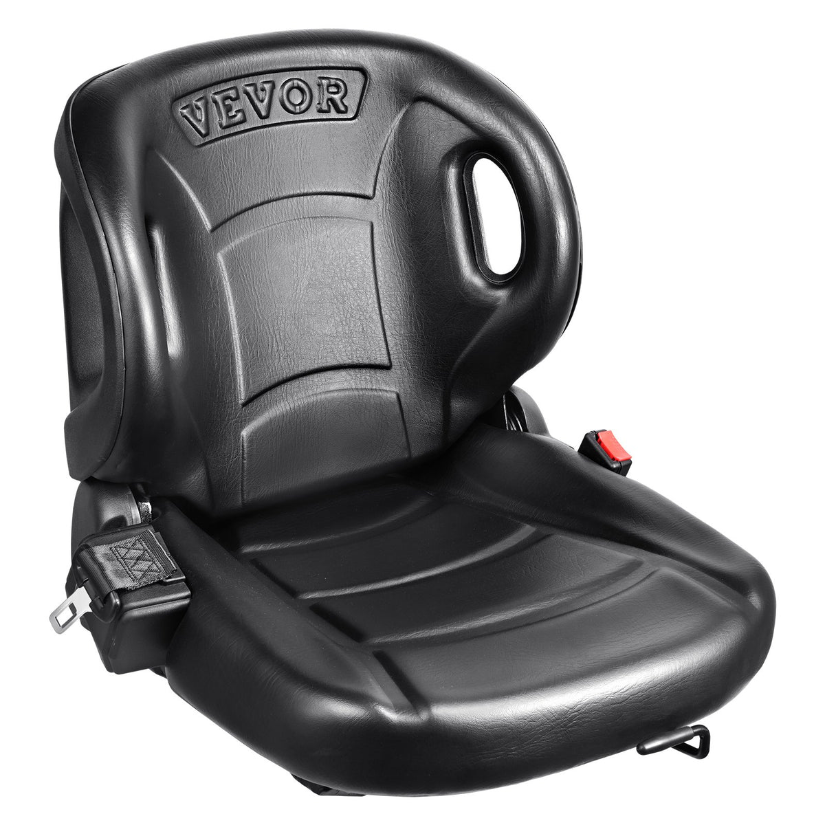 VEVOR Universal Loader Seat with Adjustable Backrest, Safety Belt and Micro Switch – Suitable for Tractor, Loader and Excavator