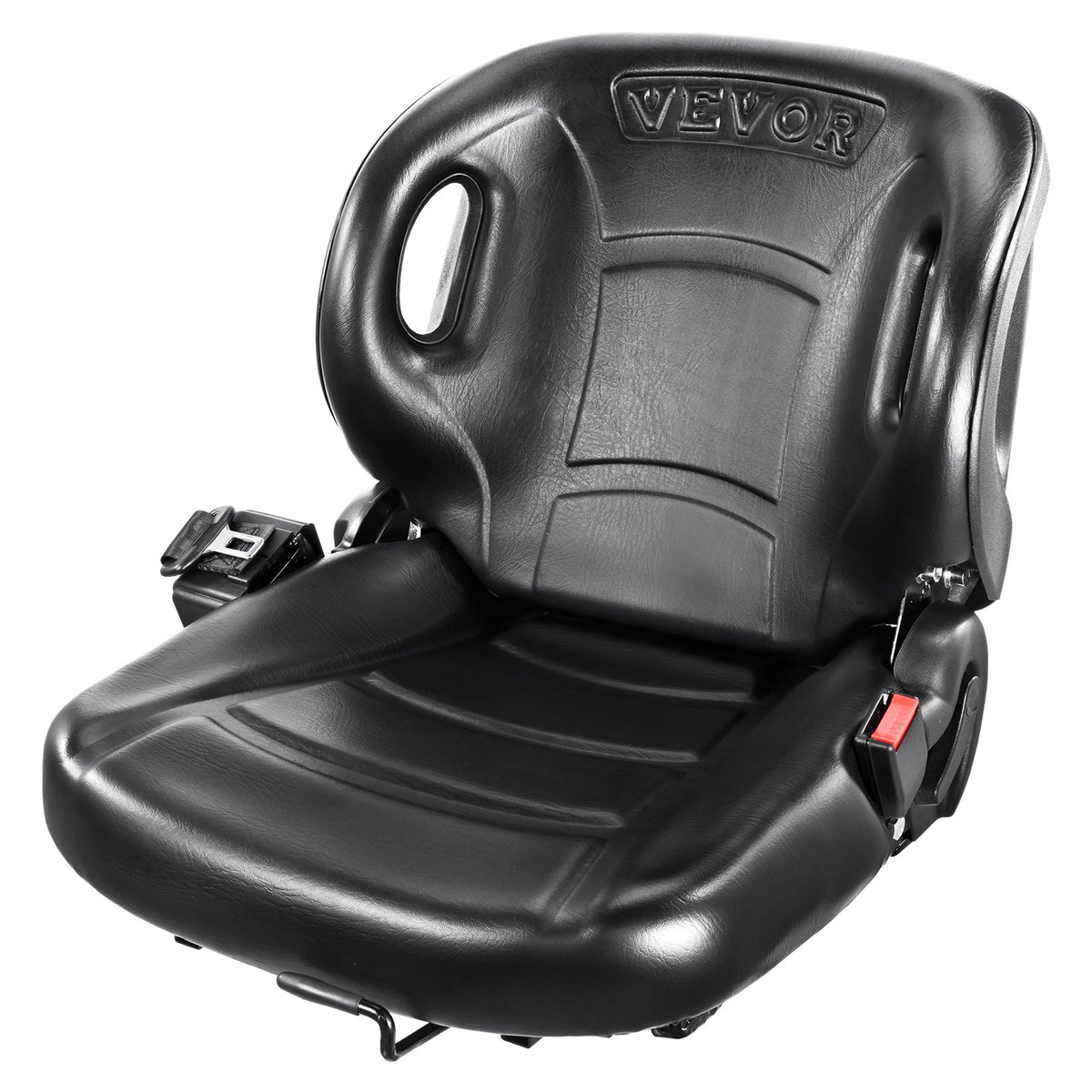 VEVOR Universal Loader Seat with Adjustable Backrest, Safety Belt and Micro Switch – Suitable for Tractor, Loader and Excavator