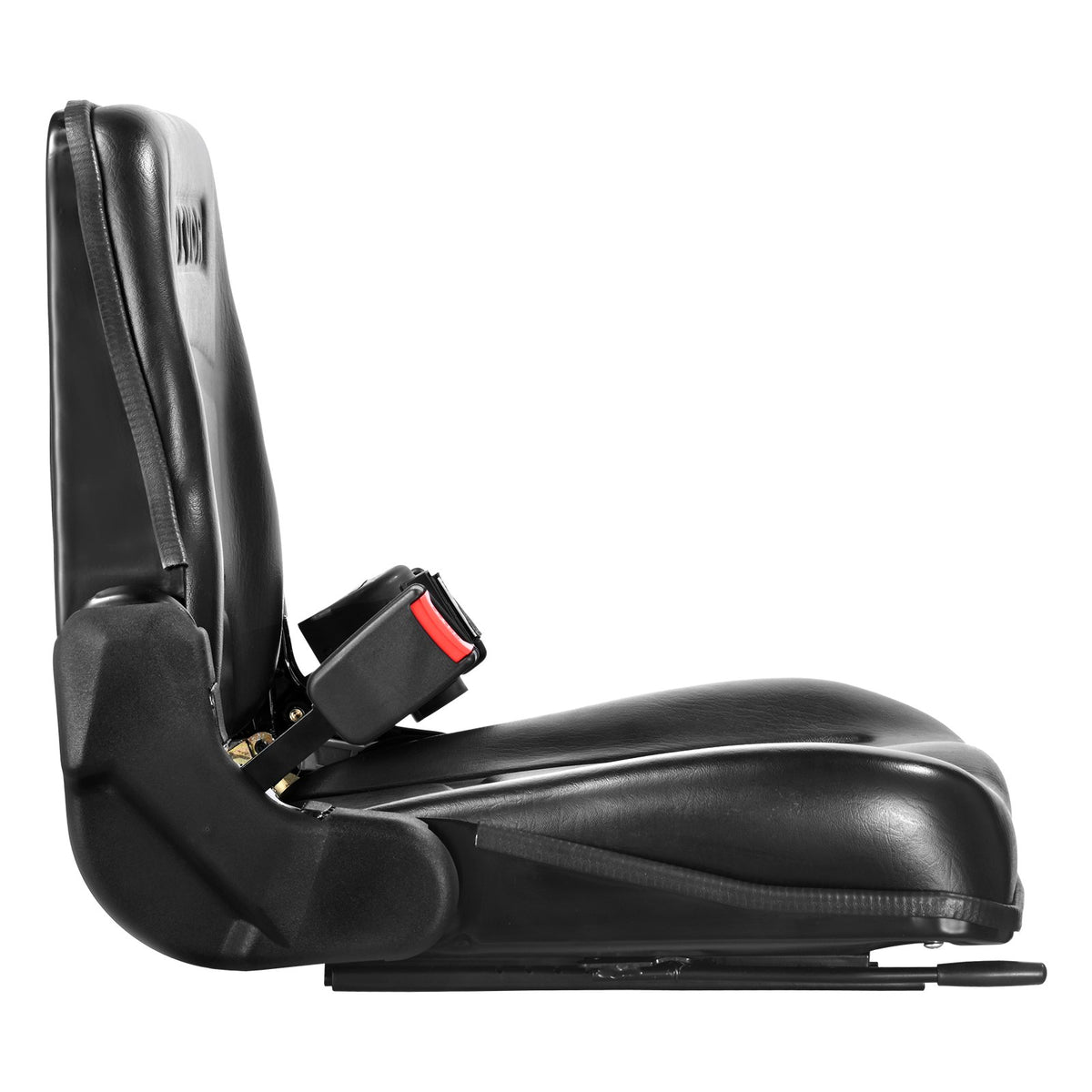 VEVOR Universal Loader Seat, Foldable Tractor Seat with Adjustable Backrest, Micro Switch, Spring-Loaded Safety Belt, 16-34 cm Seat