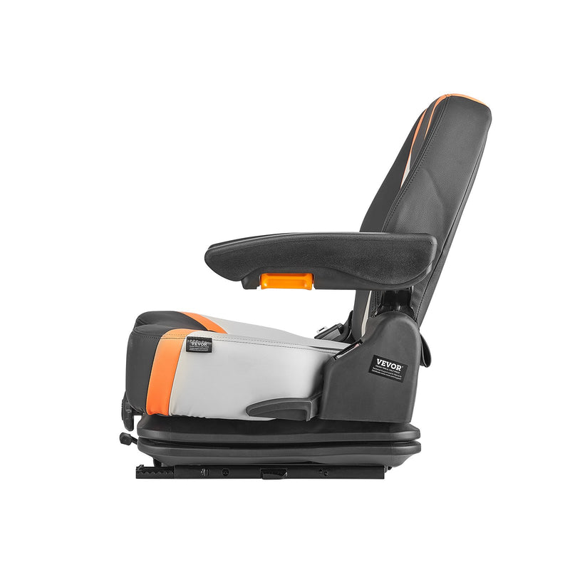 VEVOR universālais iekrāvēja sēdeklis ar nolokāmu atzveltni – regulējams traktora sēdeklis ar amortizāciju