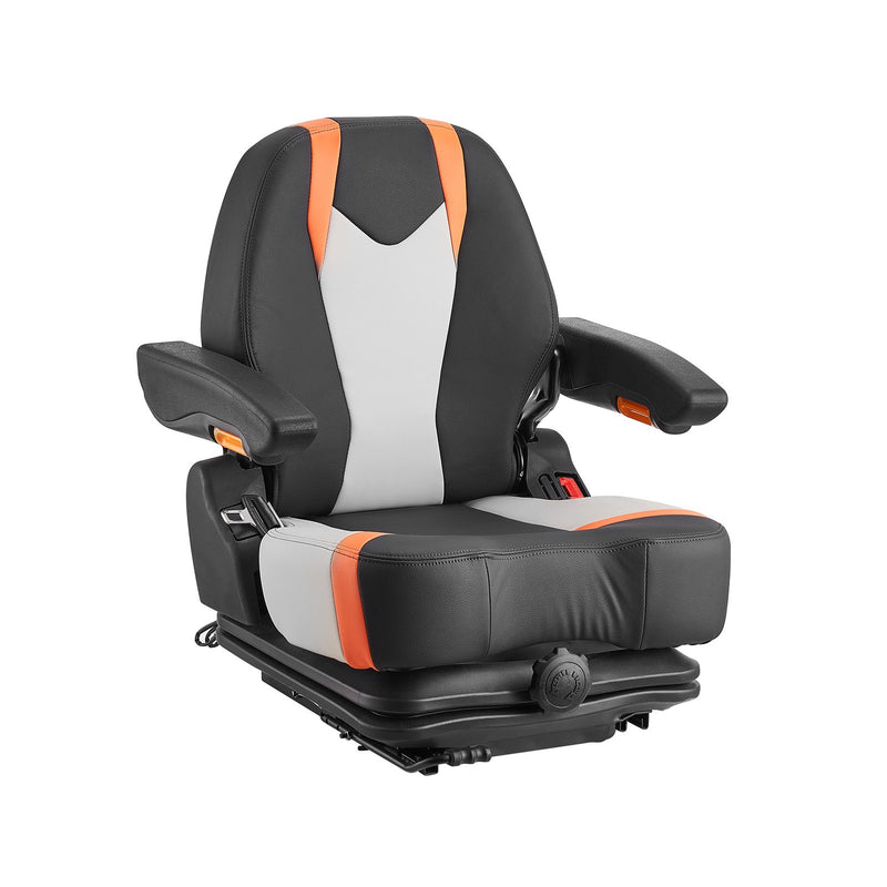 VEVOR universālais iekrāvēja sēdeklis ar nolokāmu atzveltni – regulējams traktora sēdeklis ar amortizāciju