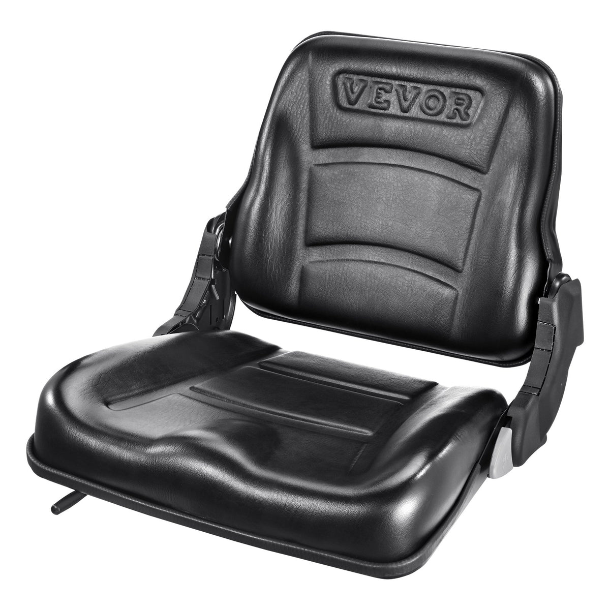 VEVOR Universal Loader Seat, Foldable Tractor Seat with Adjustable Backrest Angle and Micro Switch, 160–340 mm Rail Spacing, Suitable for Tractors, Loaders and Excavators