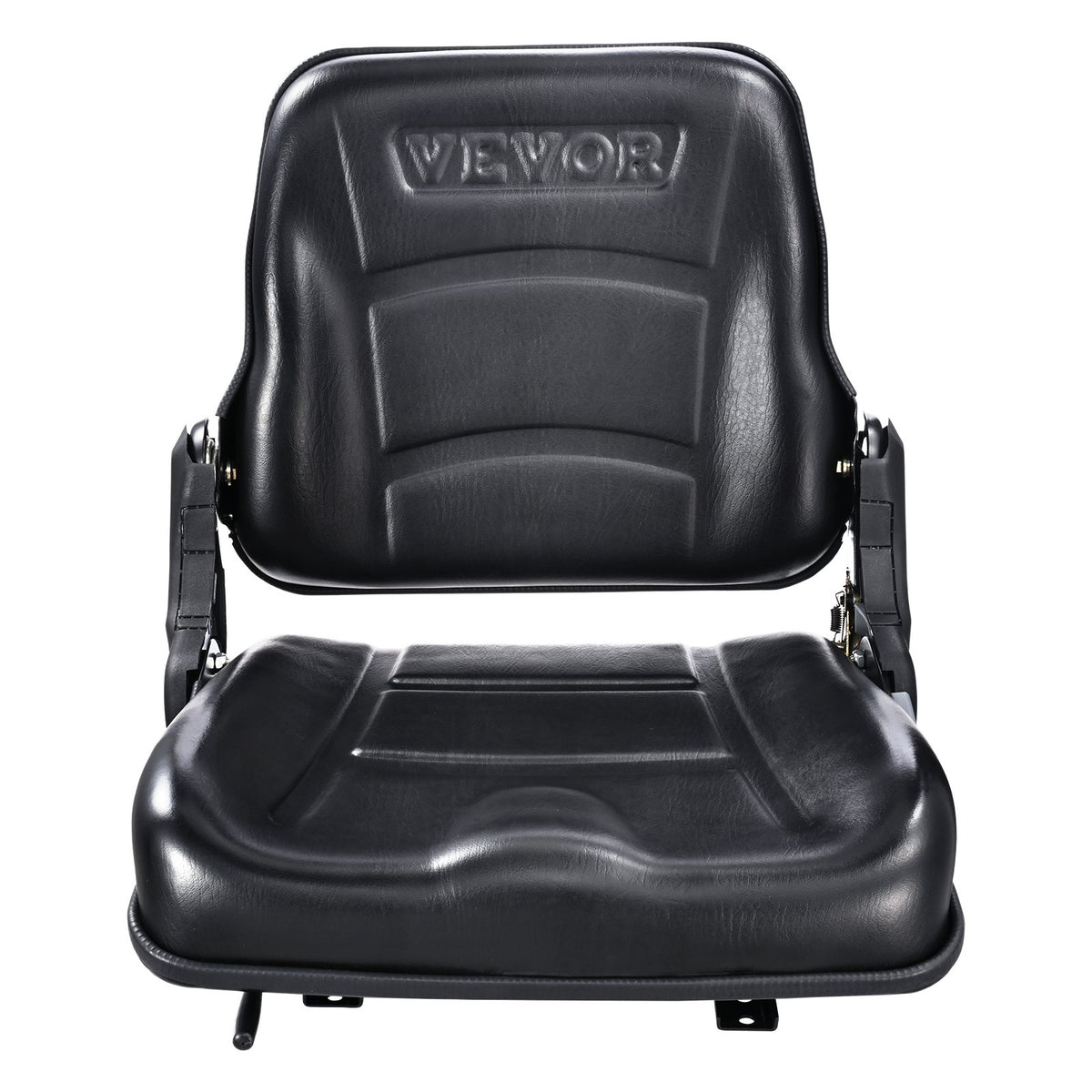 VEVOR Universal Loader Seat, Foldable Tractor Seat with Adjustable Backrest Angle and Micro Switch, 160–340 mm Rail Spacing, Suitable for Tractors, Loaders and Excavators