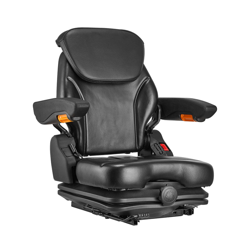 VEVOR iekrāvēja sēdeklis, nolokāms traktora piekares sēdeklis ar regulējamu atzveltni un galvas balstu